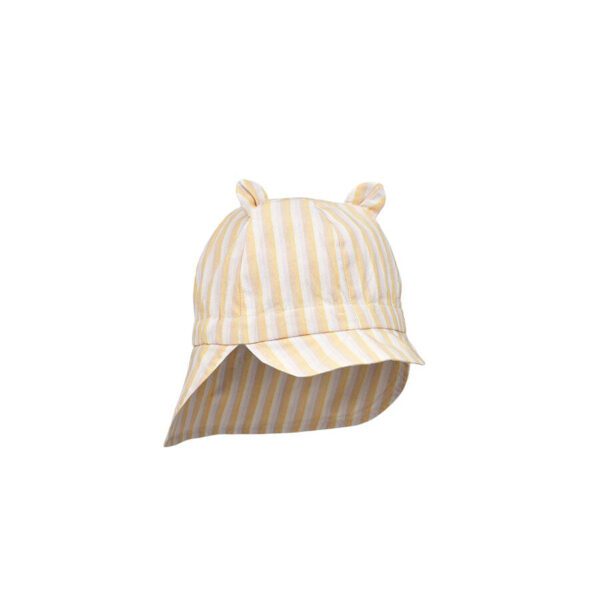Sonnenhut 6-9 Monate, Modell "Gorm / Stripe Apple Blossom Multi Mix"